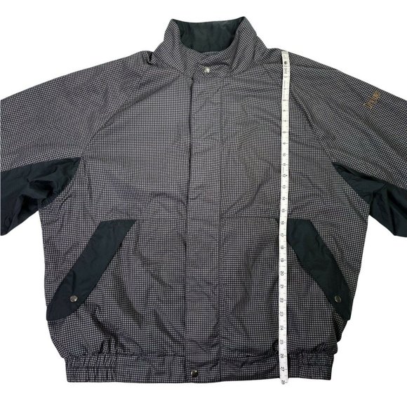 FootJoy DryJoys Vintage Full Zip Lined Weather Golf Jacket Houndstooth Men's XL - Picture 12 of 12